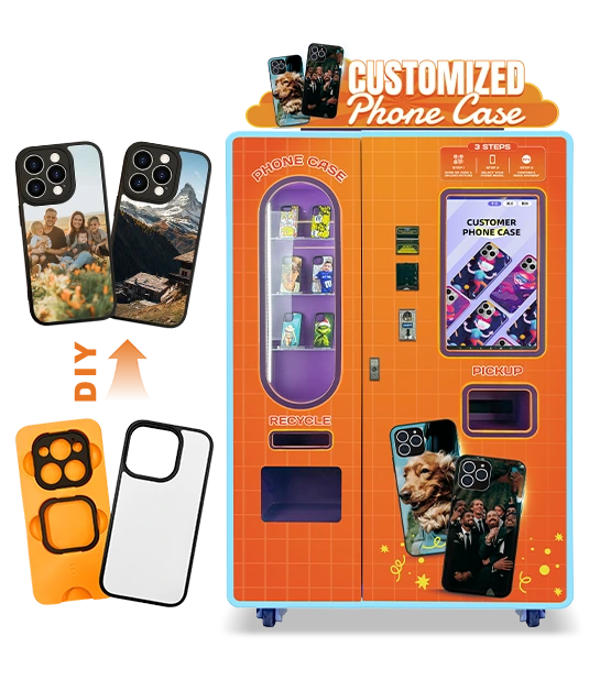 Máquina expendedora automática de cajas de teléfono personalizadas