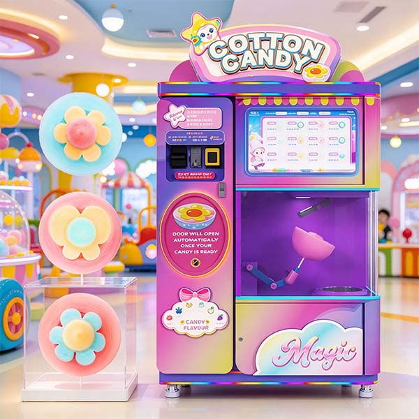 WM668 outdoor automatic cotton candy vending machine