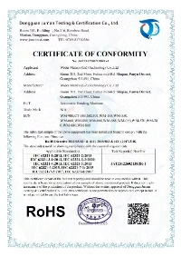 RoHS Certification
