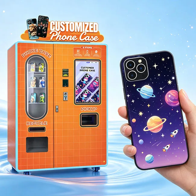 Avance en video de la máquina expendedora de fundas para celular