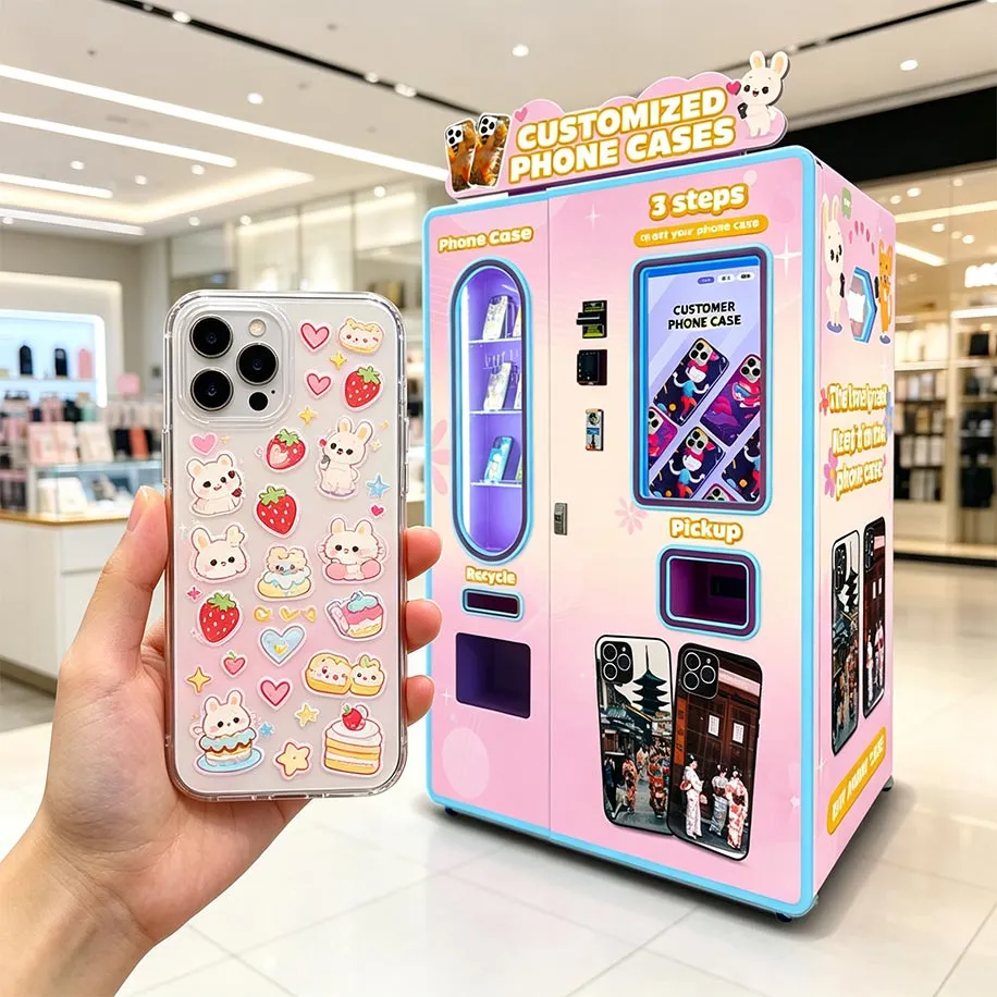 Máquina expendedora automática WM880 para la impresión personalizada de fundas para celular