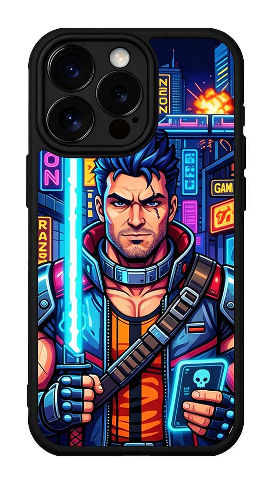 Muestra de una máquina expendedora de fundas para celular de hazlo tú mismo con una foto de graduación