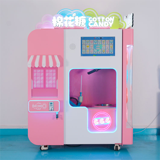 Automatic Cotton Candy Vending Machinepink