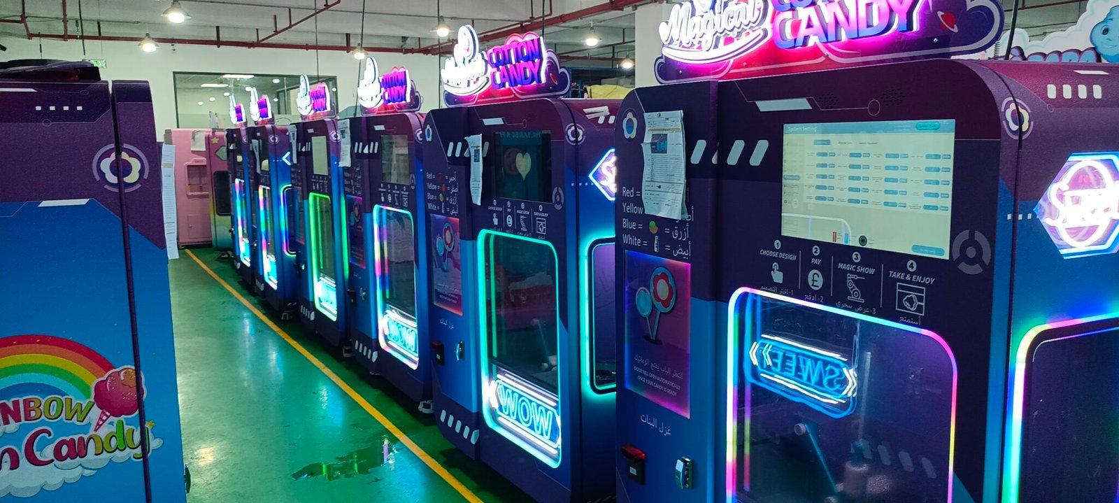 Shipping to Egypt ! Wider Matrix Automatic Cotton Candy Vending Machine