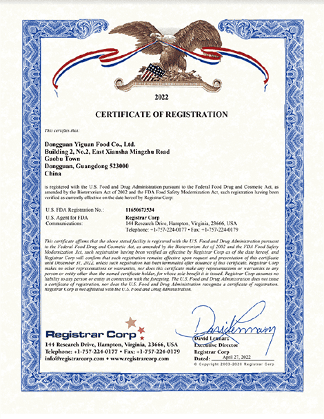 FDA Certification
