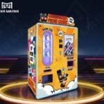 Strategically placed vending machine in a busy office building