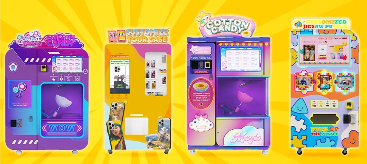 Smart vending machine with touchscreen interface and real-time data tracking