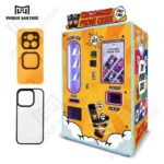 Modern phone case printing vending machine with touch screen interface