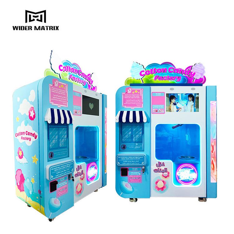 Wider Matrix commercial cotton candy vending machine with touchscreen