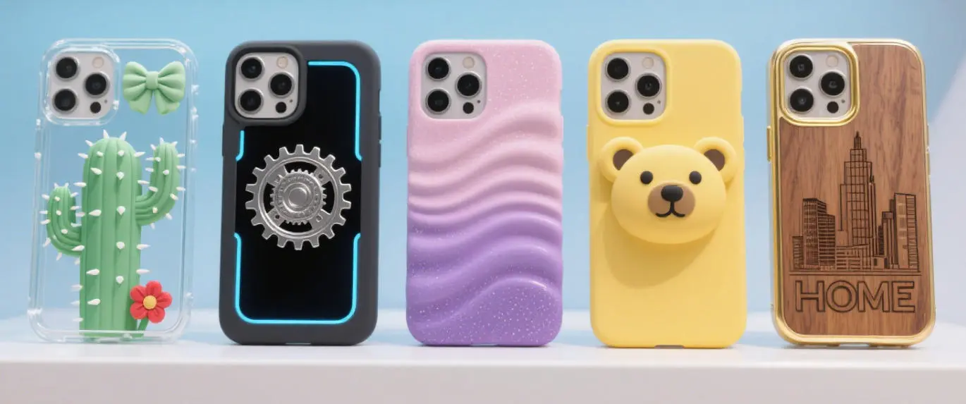 Industrial 3D printing setup for phone case production