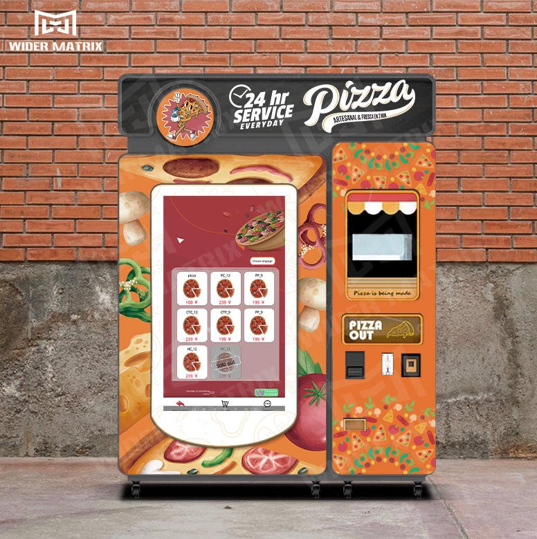 Pizza vending machine revenue calculation chart