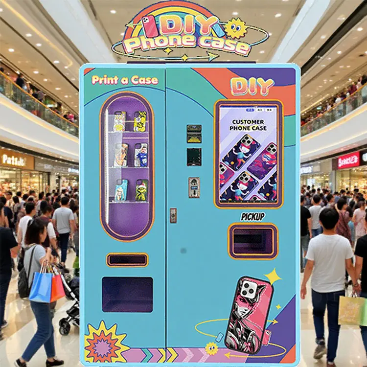 Modern-phone-case-vending-machine-in-a-shopping-mall