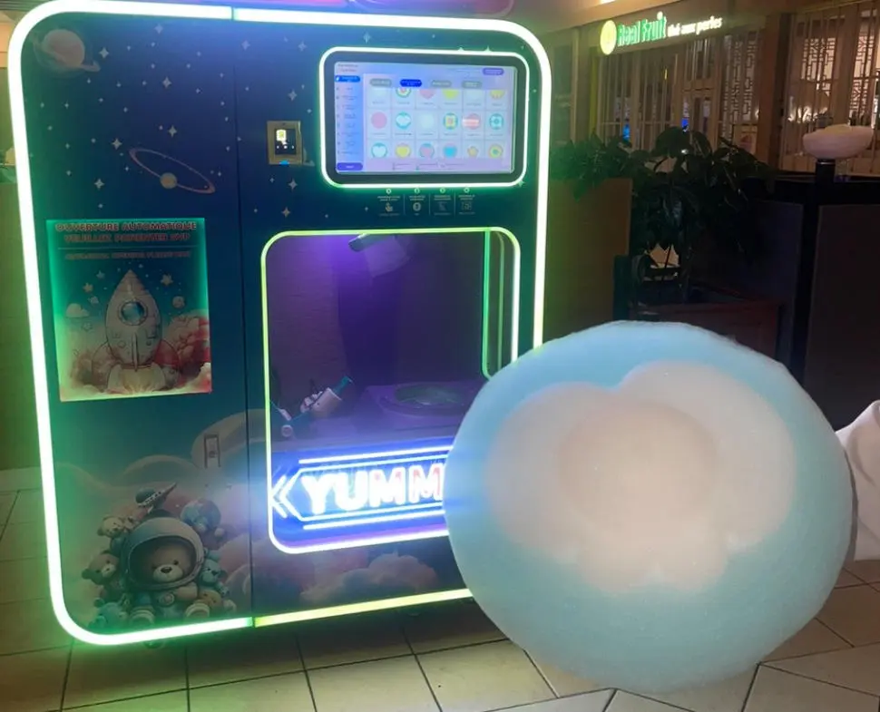 Properly cleaning the stainless steel bowl of a blue cotton candy machine