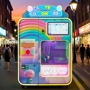 A-modern-touchscreen-vending-machine-on-a-street-in-Shanghai,-China