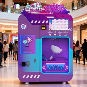 automatic cotton candy vending machine for shopping malls