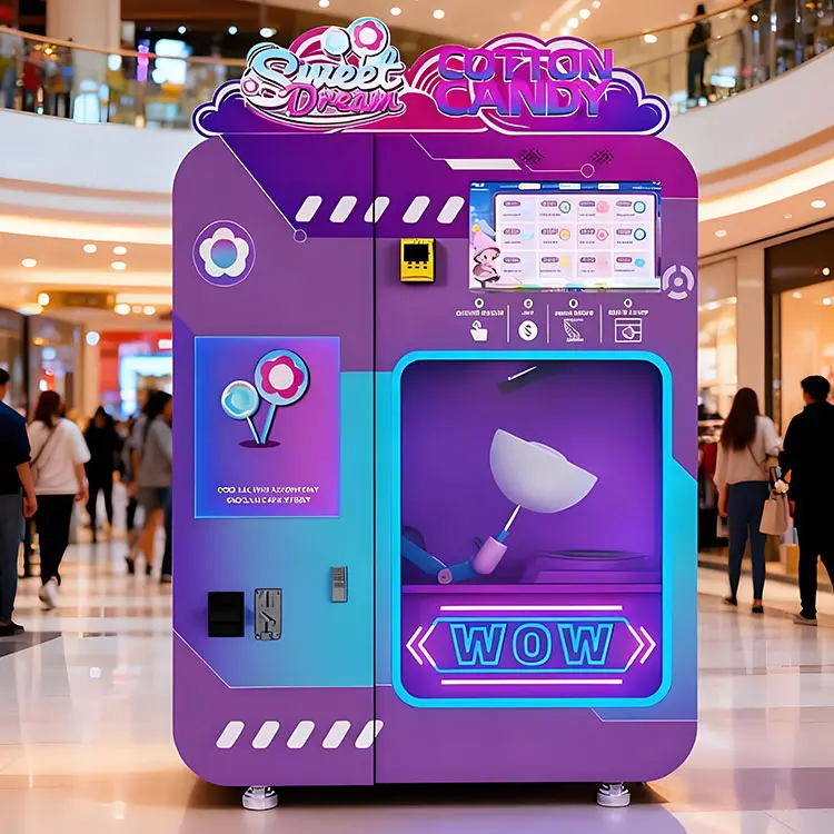 automatic cotton candy vending machine for shopping malls