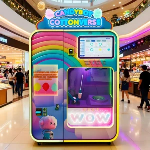 Automatic-cotton-candy-vending-machine-producing-fresh-candy