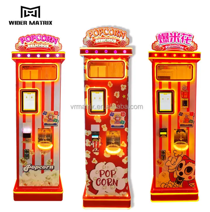 Close-up of the WM680 smart popcorn vending machine control panel