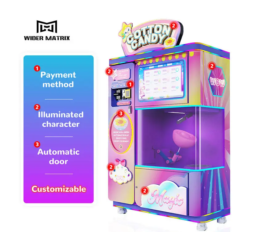 commercial cotton candy vending machine