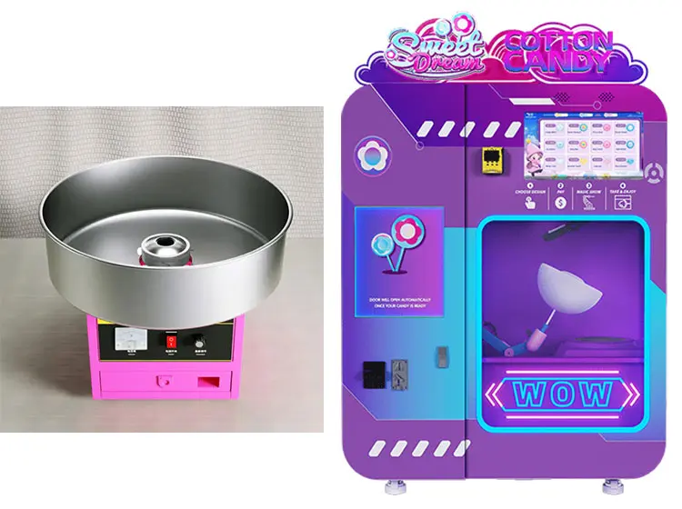 Comparison-of-a-traditional-commercial-cotton-candy-machine-and-a-modern-fully-automatic-model