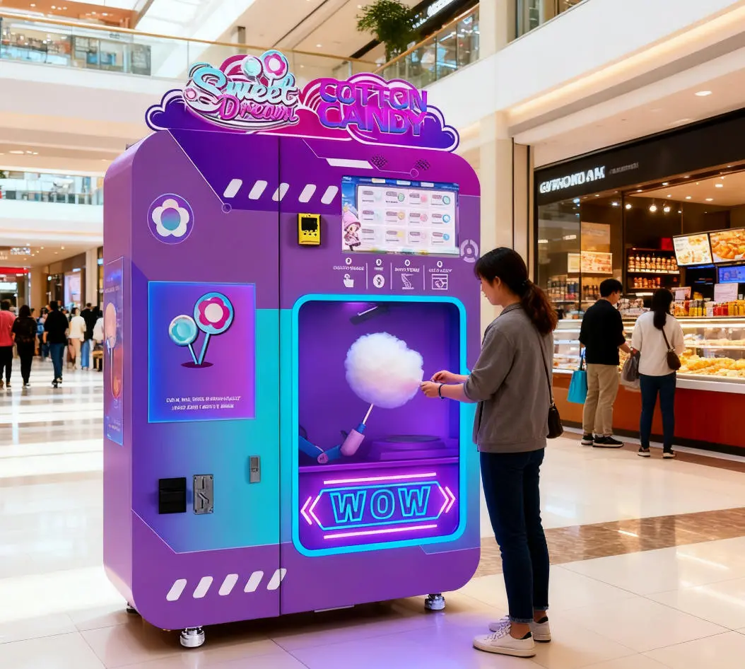 fully automatic cotton candy vending machine WM980