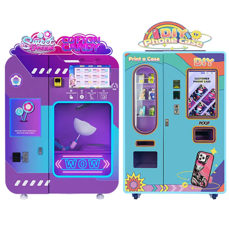 Specialty-vending-machines-offering-unique-products-like-phone-cases-and-cotton-candy