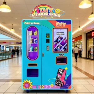 Vending machine in a busy airport terminal in the USA