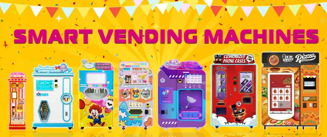 phone case printing vending machines offer on-the-spot customization, and cotton candy factory vending machines