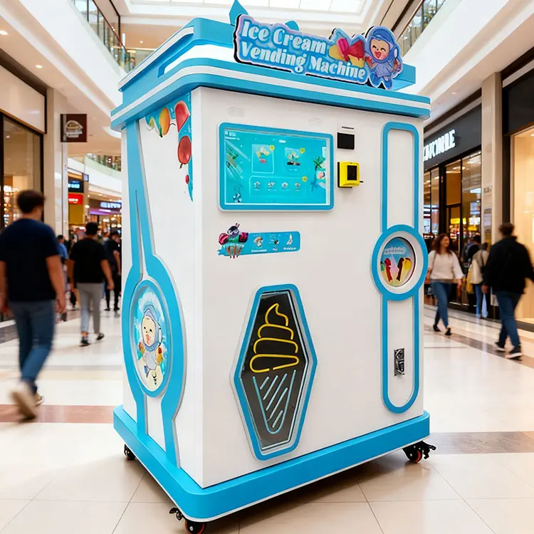 WM550-ice-cream-vending-machine-dispensing-a-cone-in-a-busy-mall