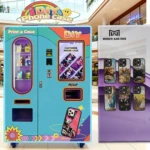 Modern phone case vending machine in an Australian shopping centre