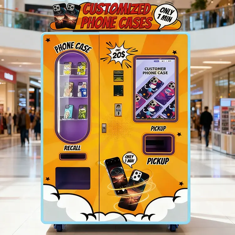 modern vending machine in a spanish shopping mall