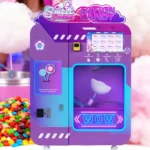 Comparison of hard candy and sugar floss for cotton candy machines