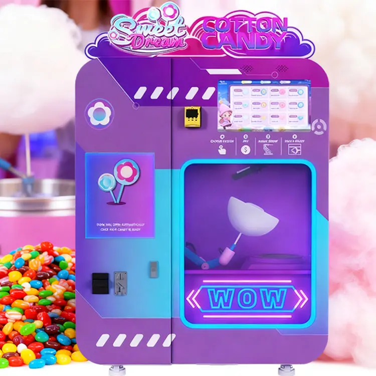 Comparison of hard candy and sugar floss for cotton candy machines