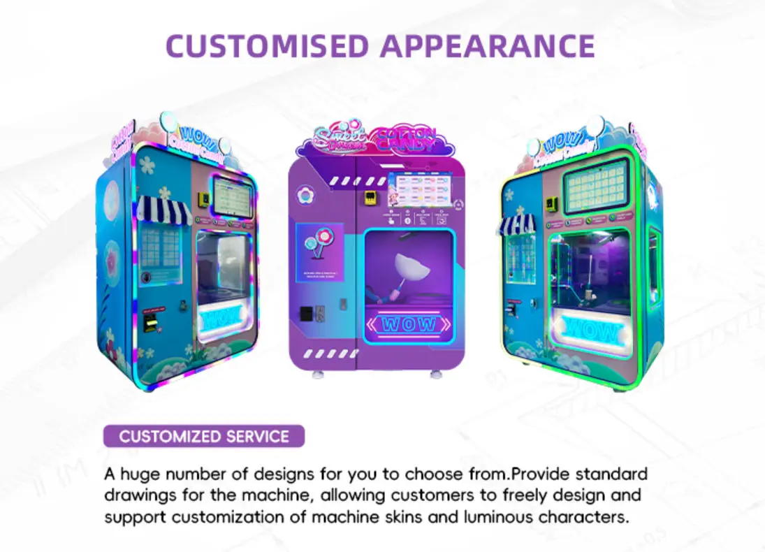 Fully automatic cotton candy vending machine WM980