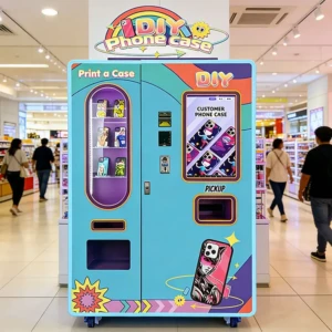 آلة بيع حقيبة الهاتف عالية الربح تعمل في مركز تسوق مزدحم