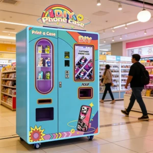 آلة بيع حقيبة الهاتف الحديثة في نقابة طلاب الجامعة المزدحمة