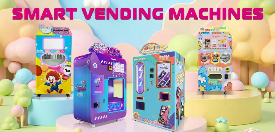 коридор торгового центра с торговым автоматом для чехол для телефонов рядом с торговым автоматом для хлопка конфеты