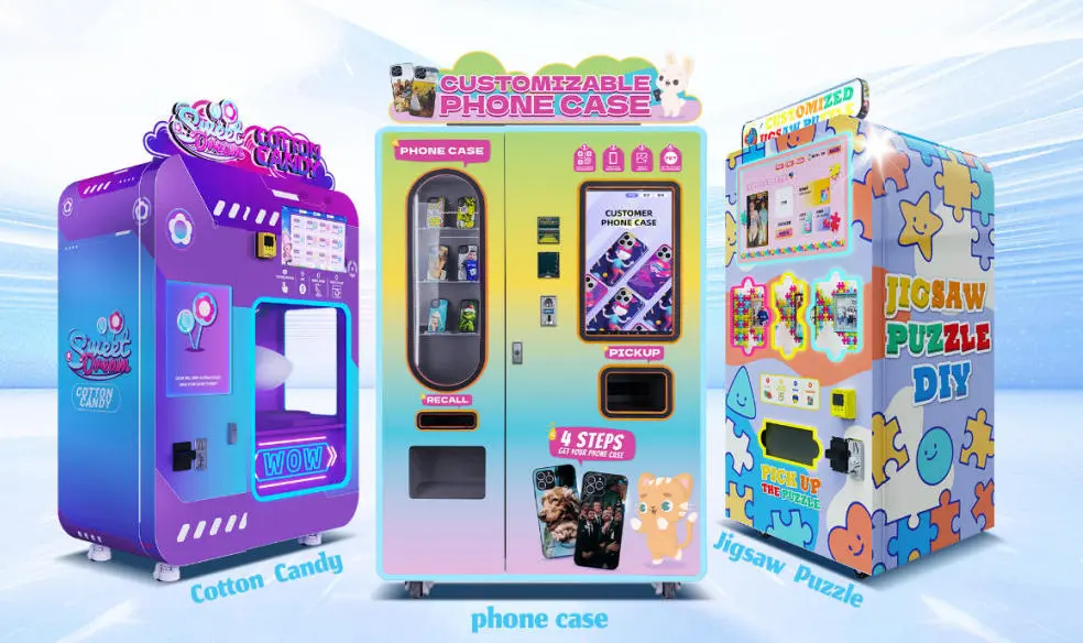 Commercial Cotton Candy Vending Machine or a Fully Automatic Customize Phone Case Vending Machine