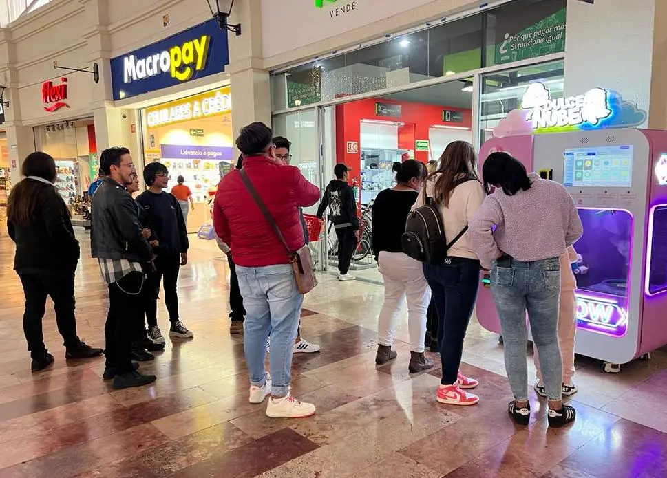 commercial cotton candy vending machine