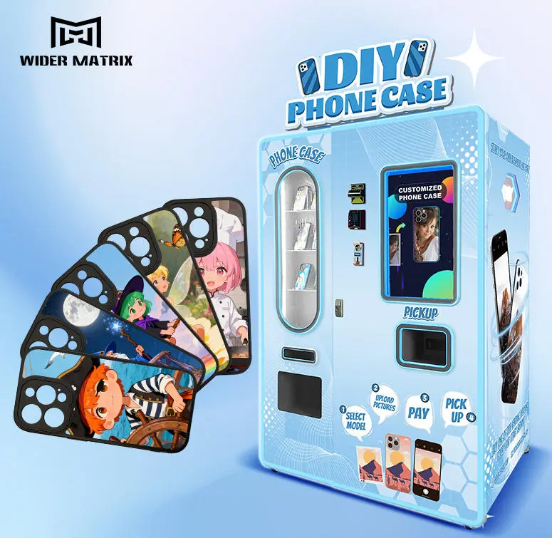 Máquina expendedora de fundas de teléfono totalmente automática y personalizada