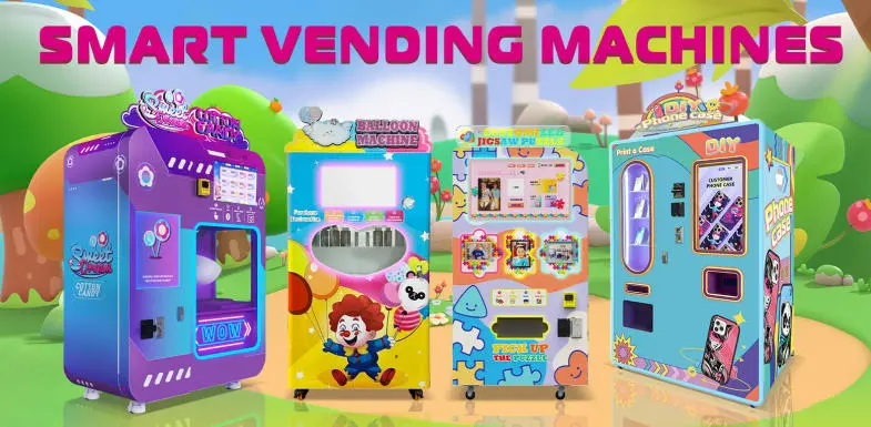 Máquina expendedora de casos de teléfonos celulares y máquinas expendedoras comerciales avanzadas de algodón dulces