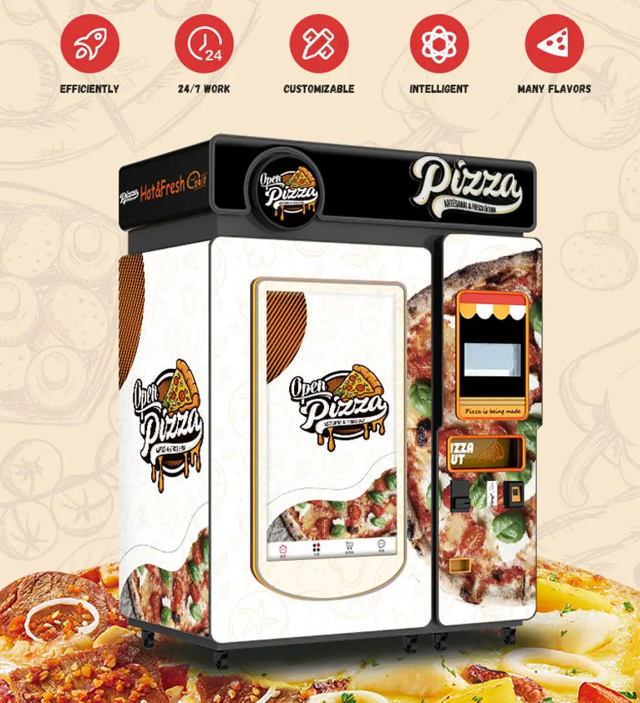 Importaciones de máquinas expendedoras de pizza de gran volumen