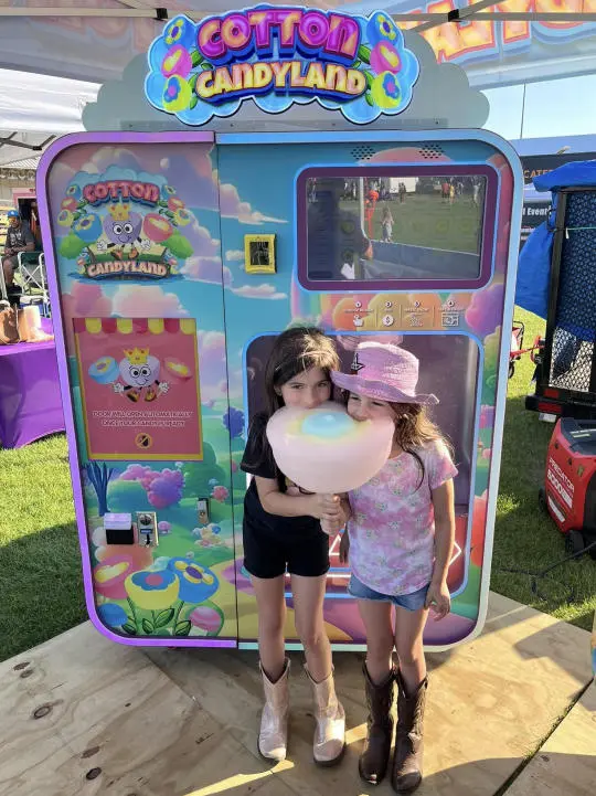 fully automatic cotton candy vending machine