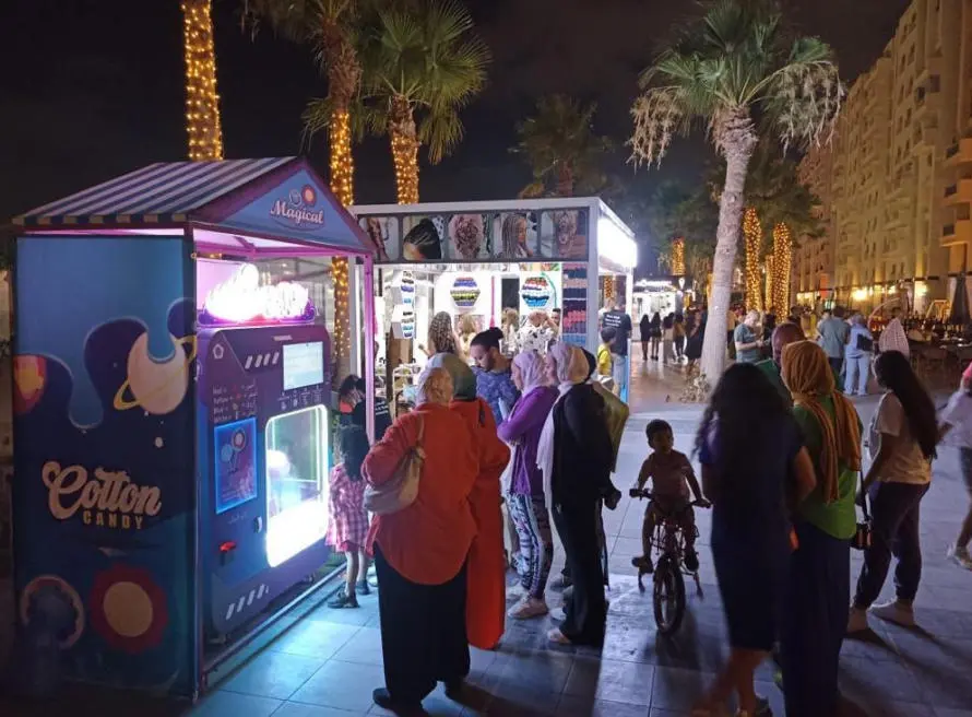 máquina expendedora comercial de algodón de azúcar