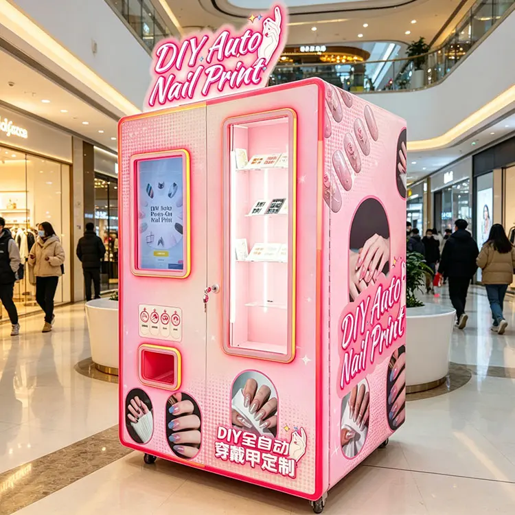 Press-on nail vending machine inside Great Mall shopping center