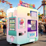 cotton candy vending machine with 54 shapes and colors