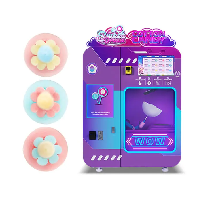 آلة بيع الحلوى القطنية التلقائية بالكامل