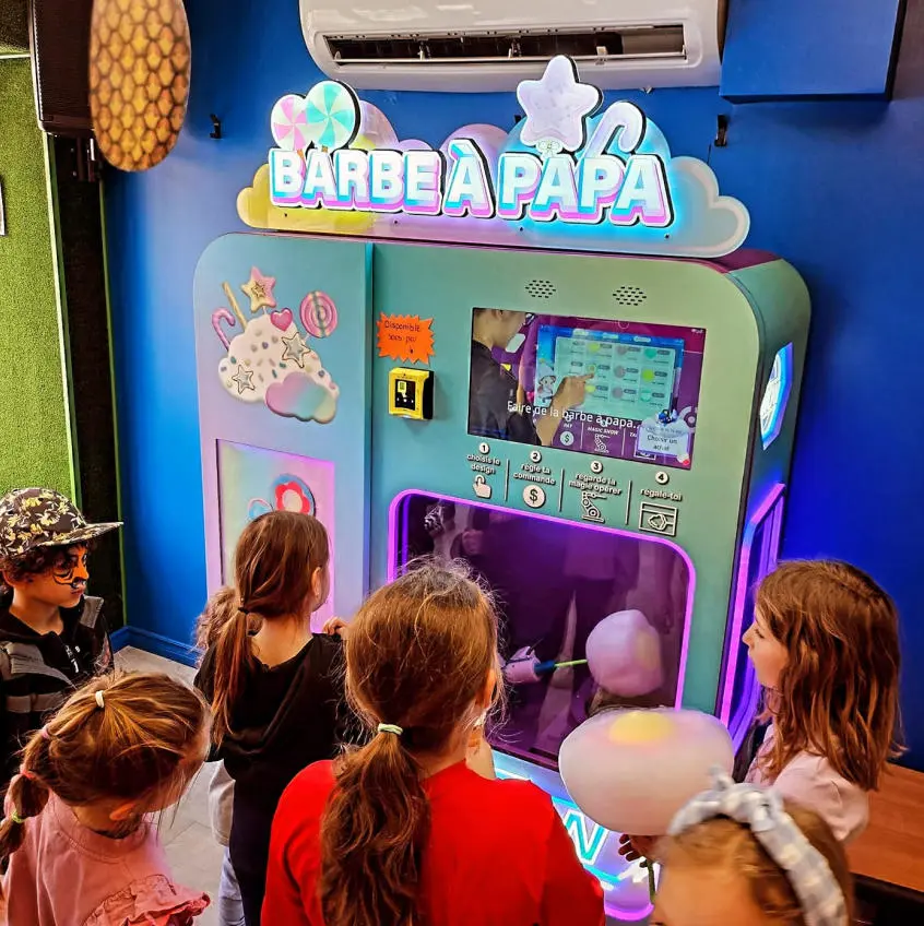 fully automatic cotton candy vending machine