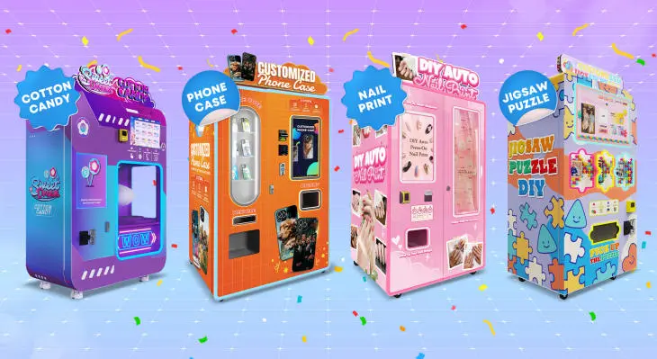 una  máquina  exp ended ora  de  ca jas  para  telé fon os  celu lares  o  una  un idad  diversi ficada  que  también  vende  máquina  exp ended ora  de  dul ces  de  alg od ón  totalmente  autom ática  W M 9 80