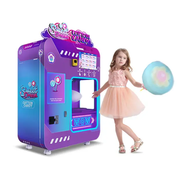 Máquina expendedora de algodón de azúcar totalmente automática WM980